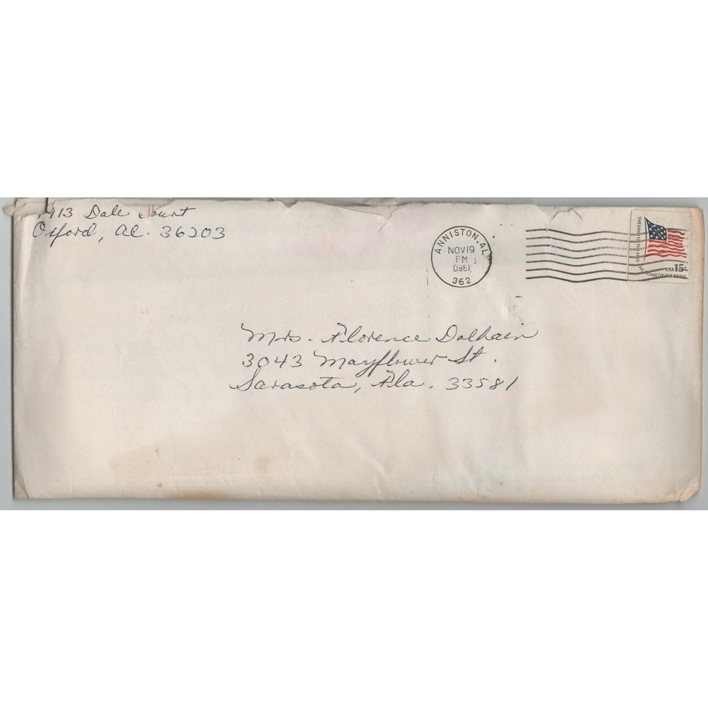 Lot of 13 Vintage Mailed Envelopes Covers 1950s-1980s Sarasota Florida Postmarks - Picture 2 of 14
